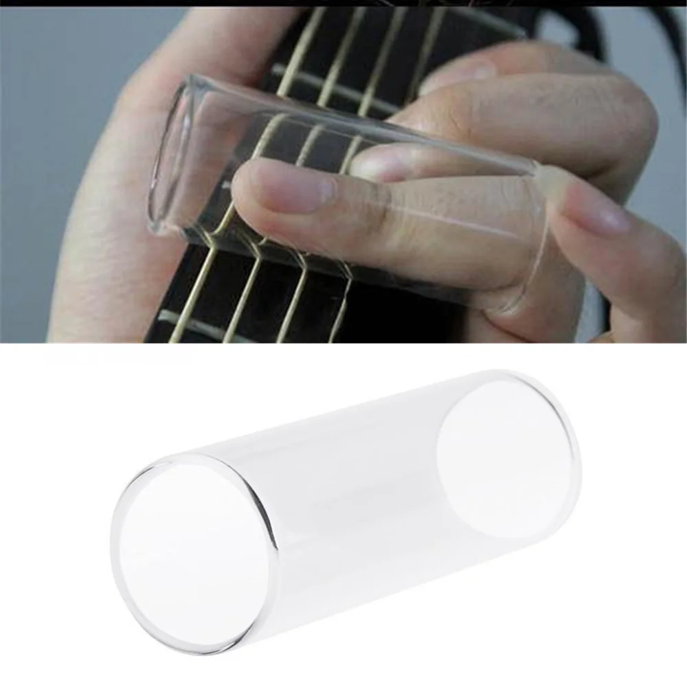 Comfortable Glass Guitar Slide Finger Slider Guitar Accessories Length 60mm Diameter 22mm Thickness 2mm