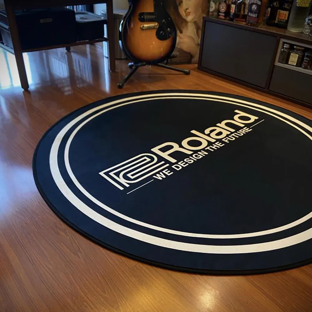 Roland Cool Round Area Rugs Living Room Printed Anti-slip Carpet Doormat Hallway Music Home Mats For Bar Floors Decoration