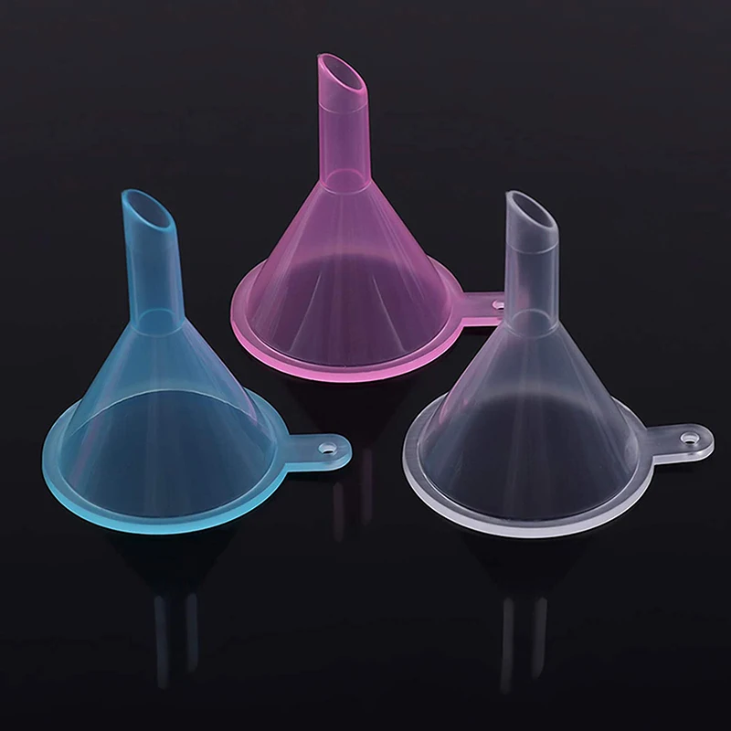 10Pcs/lot Mini Funnels Plastic Small Funnels Suit for Essential Oil Bottles , Empty Lipgloss Tube , Perfume Bottles