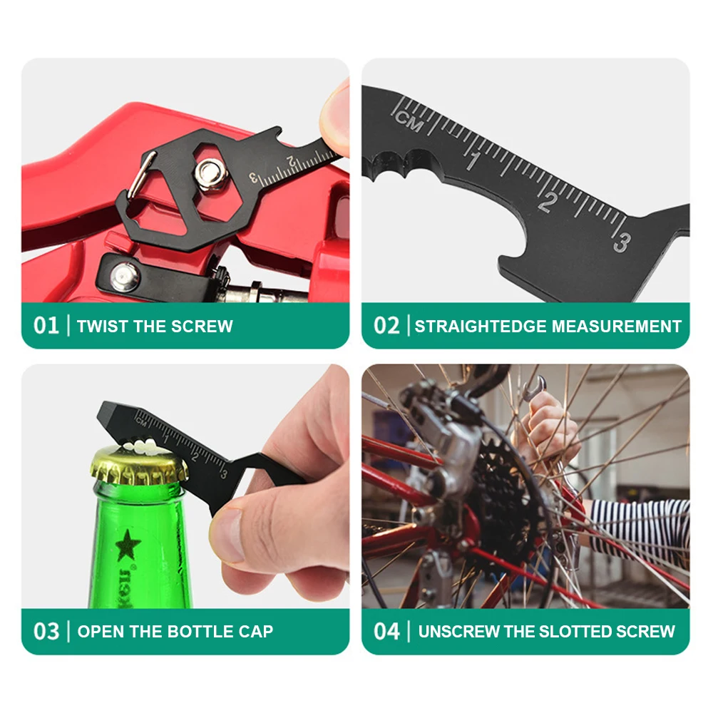 Keychain Screwdriver Mini Multifunction Stainless Steel Key Shape EDC Tool Slotted Screw Driver Wrench Cutter Pocket Repair Tool