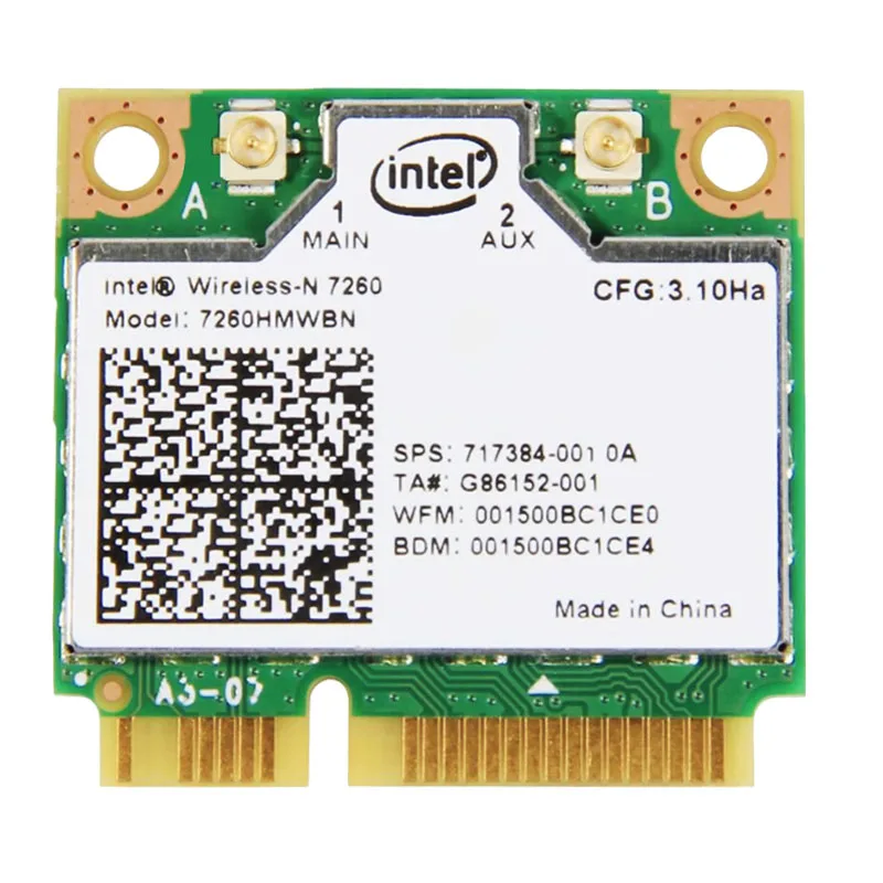 INTEL 7260 BN 7260HMW BN7260 300mbps Mini PCI-E 2.4GHz BT 4.0 Combo 7260BN for HP COMPAQ Linux Win7 Win8 Win10 AP