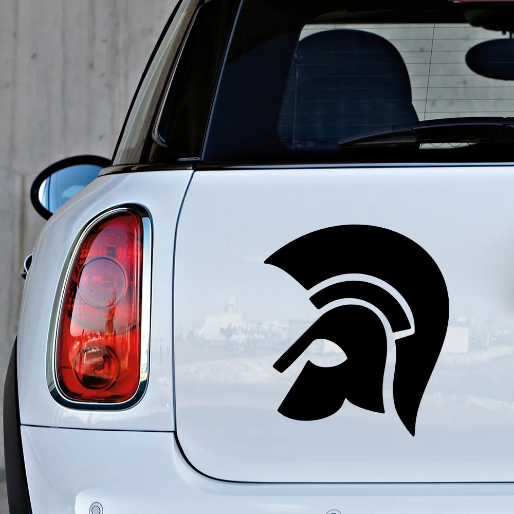 MIGNATIS - Left Facing Spartan Soldier Helmet Sticker Mural Art Decal For Car Window Loptop Decoration Vinyl Stickers Waterproof