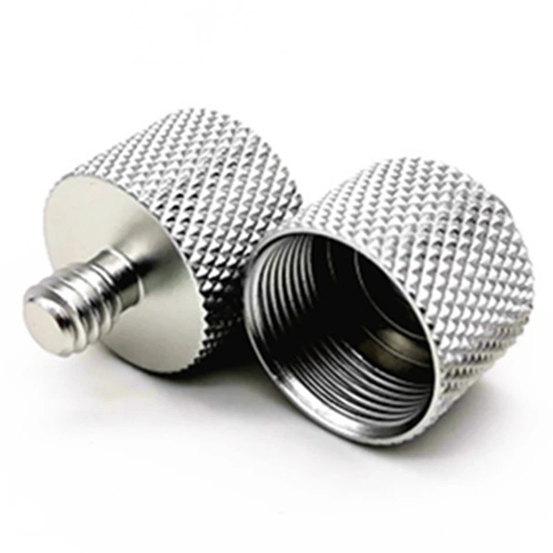 RISE-6 Pcs 5/8 Inch Female to 1/4 Inch Male Threaded Screws Microphone Screw Adapter for Mic Microphone Stand Clamp (Silver)