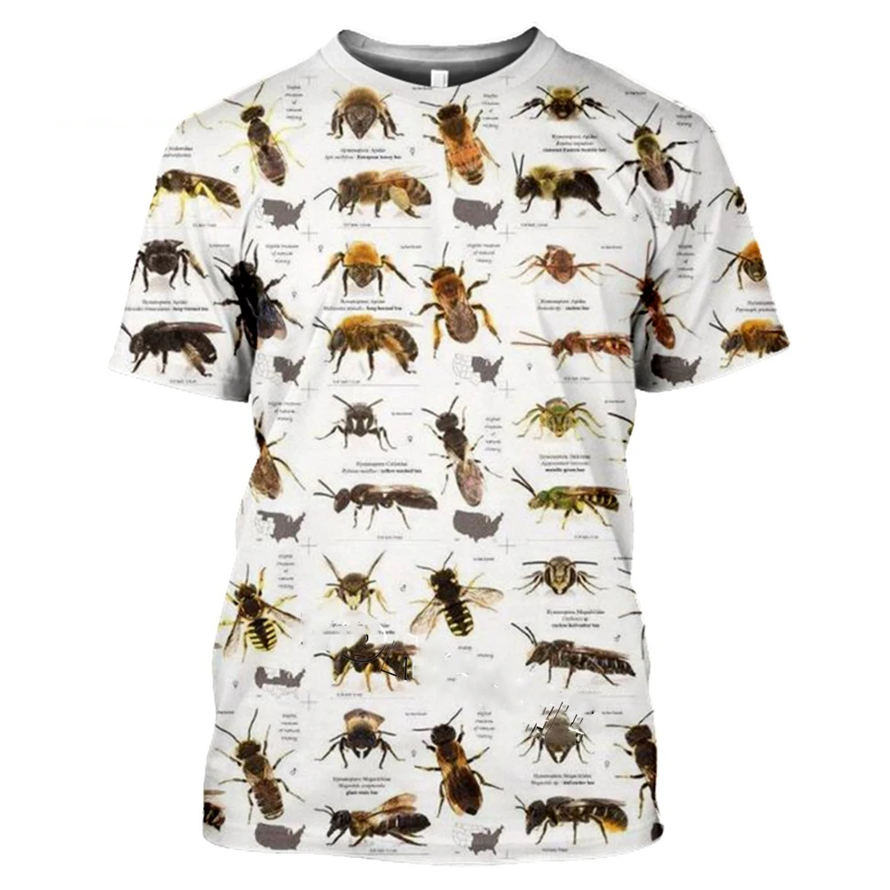 Animal Bird Insect 3d Print t shirt Summer Fashion Casual Short sleeve Tee Tops Streetwear Hip hop Homme Pullover Shirts