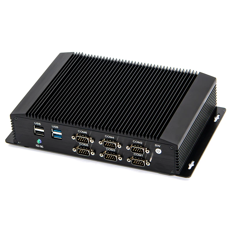 Newest 6*COM Industrial Mini PC Intel Core i5 4200U i7 4500U 5550U Computer GPIO HDMI VGA Dual LAN WiFi Windows 10