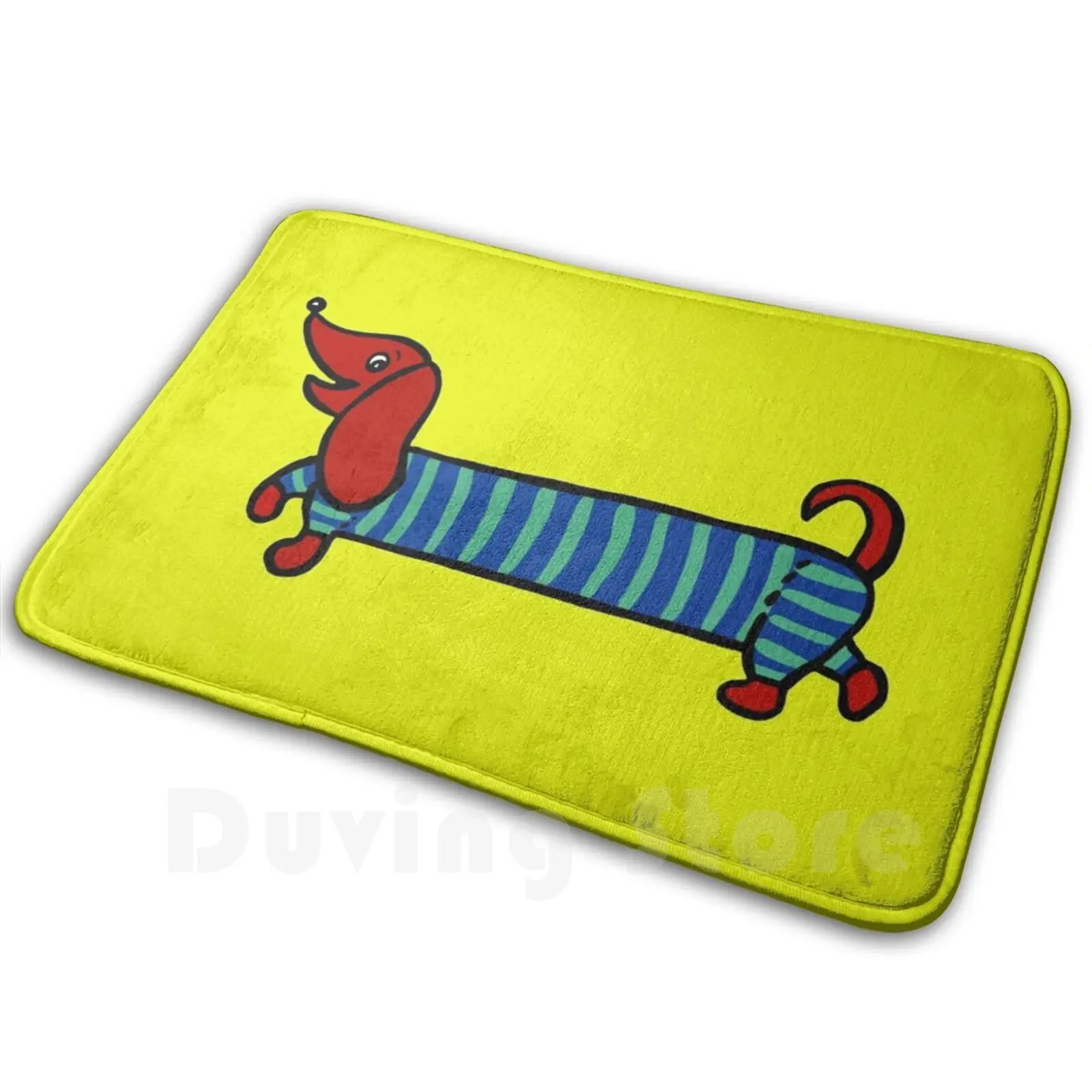 Red Dachshund Carpet Mat Rug Cushion Soft Red Dachshund Dachshund Doxie Mini Doxie Red Doxie Teckel Sausage Dog Mini