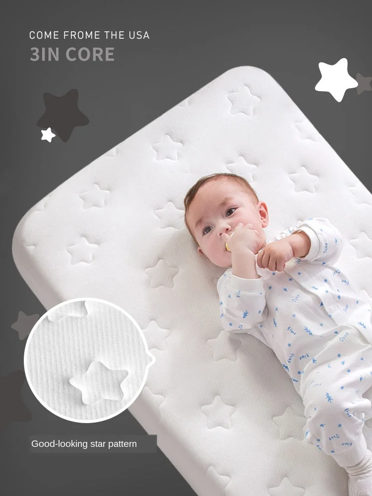 Baby Mattress Natural Coconut Palm Newborn Baby Latex Breathable Children Small Mattress Four Seasons Universal