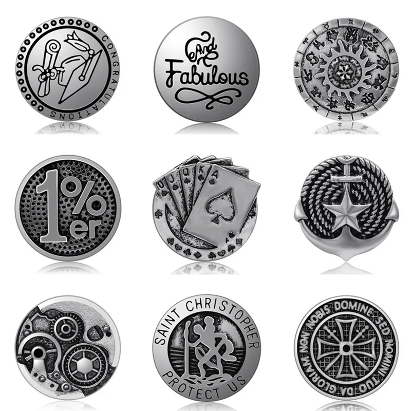 Round NO1 poker style Mechanical Cross pattern 18MM snap buttons fit 18mm snap bracelet snap jewelry wholesale