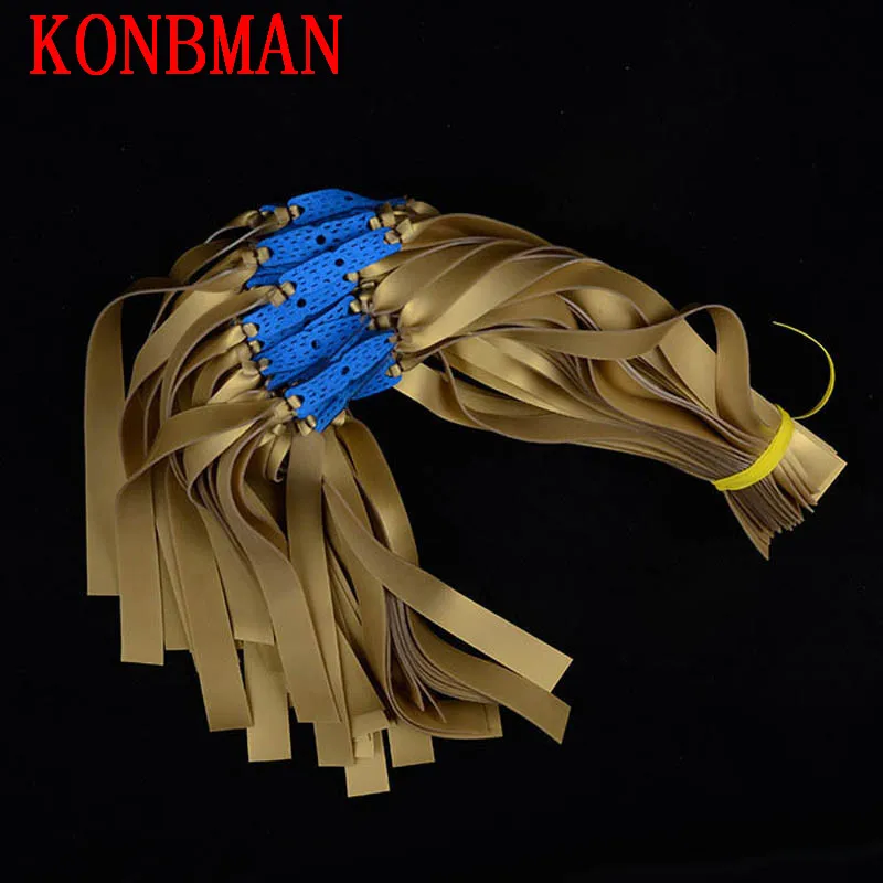 10PCS 1mm Thickness Rubber Band Slingshots Natural Latex Flat Elastic Resilient Tube for Tactical Slingshot Catapult