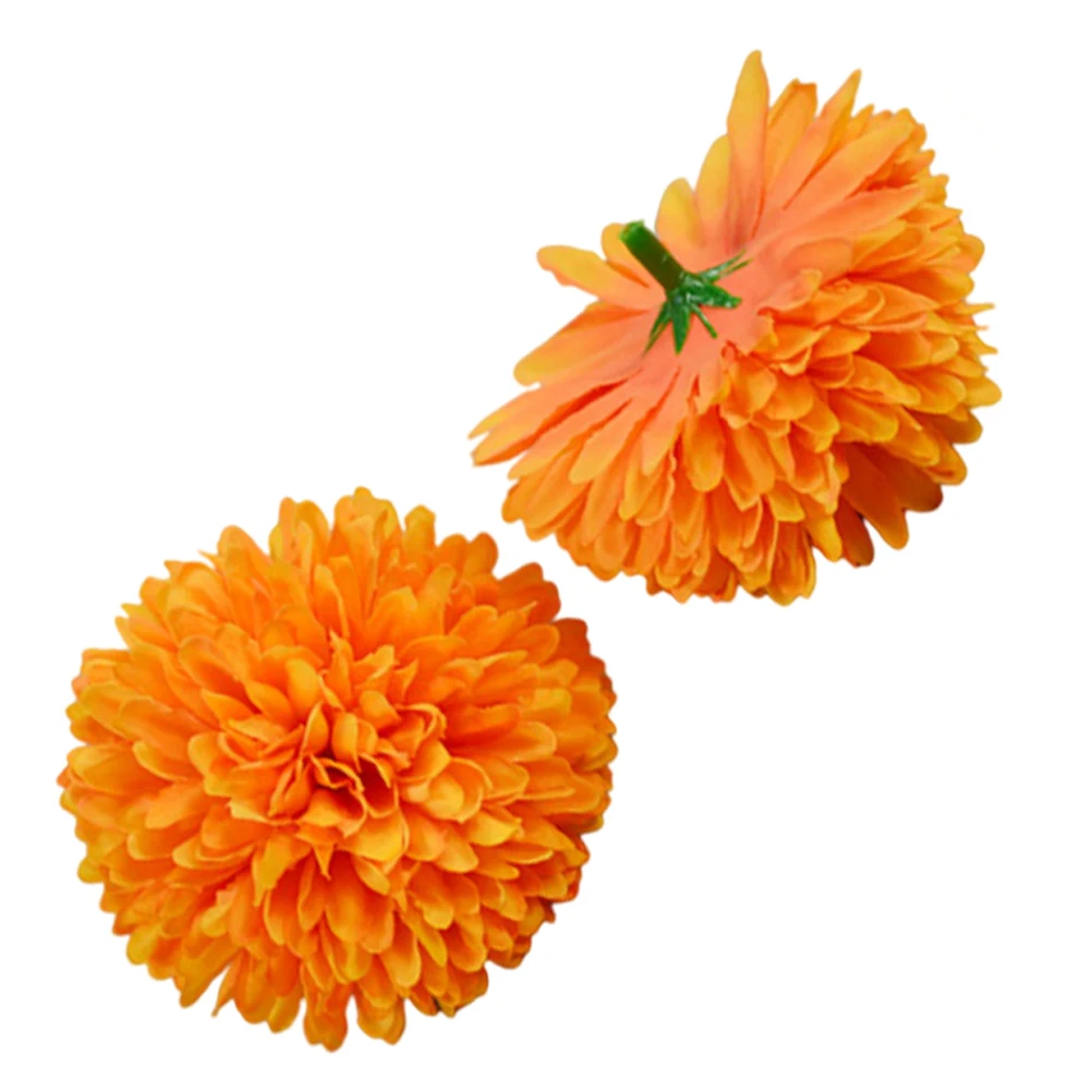 50Pcs Marigold Artificial Flower for Diwali Home Decor DIY Wreath Garland Craft Wedding Party Decorations