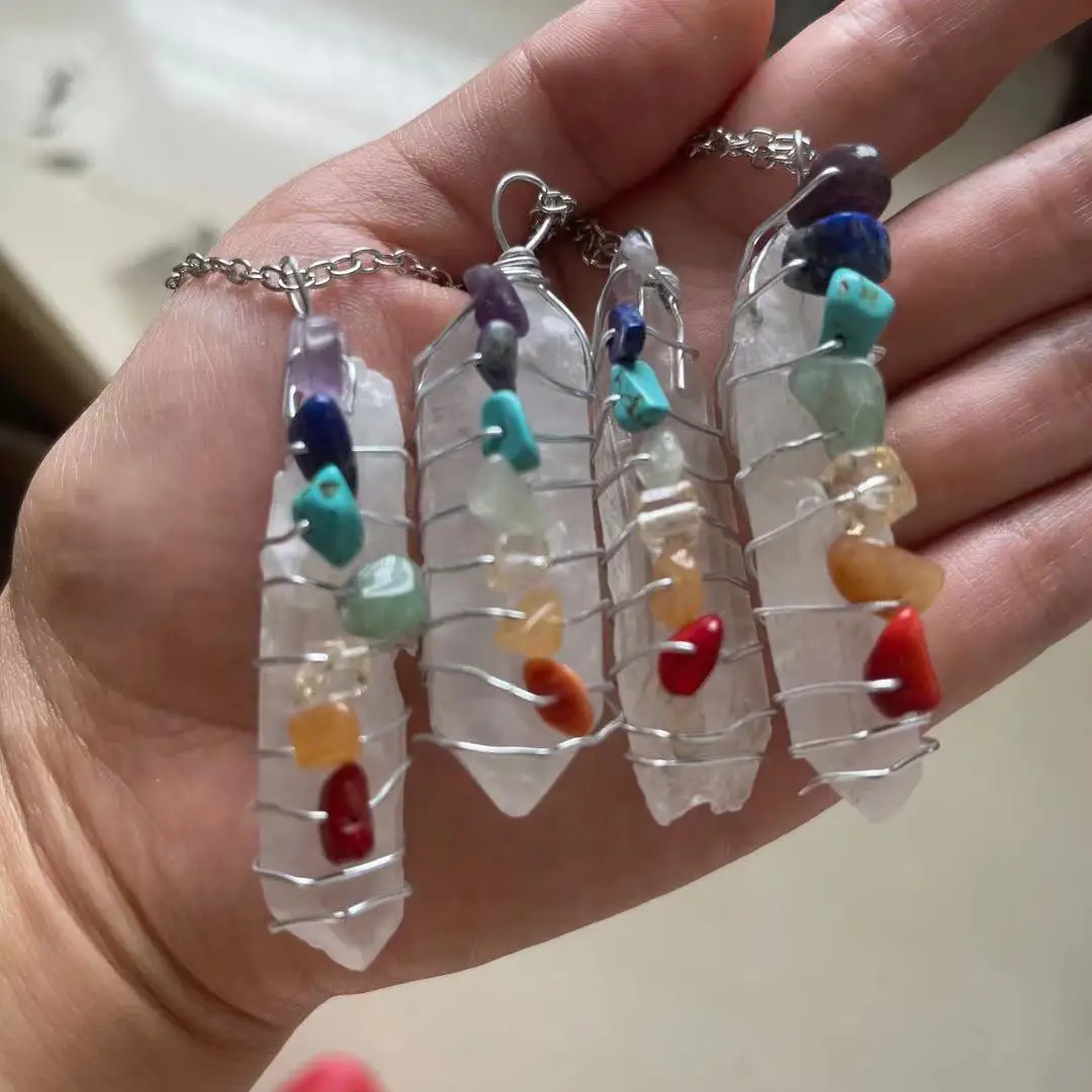 Chakra Balancing Quartz Necklace