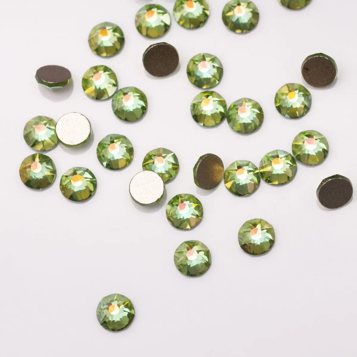 YANRUO 2088 Cold New Element AB Strasssteine, nicht heißklebend, flache Rückseite, SW Gems, zum Aufkleben auf Nägel, Kristalle für Bastelarbeiten – Detail 12