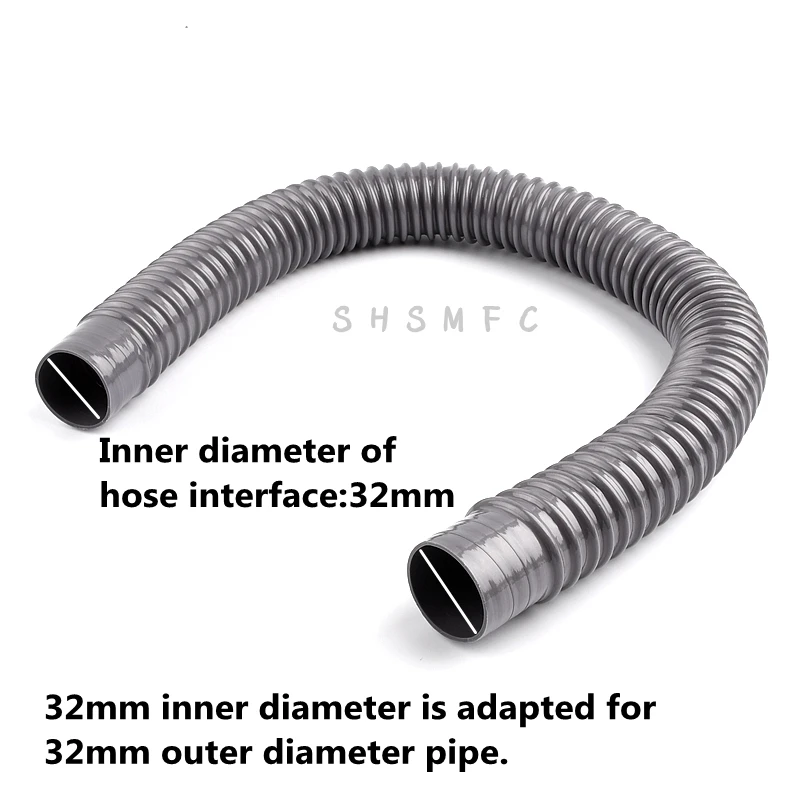 I.D 32mm Length 30~500cm Washing Machine Dishwasher Drain Hose Extension Pipes Universal type Household Drainage Pipe Fittings