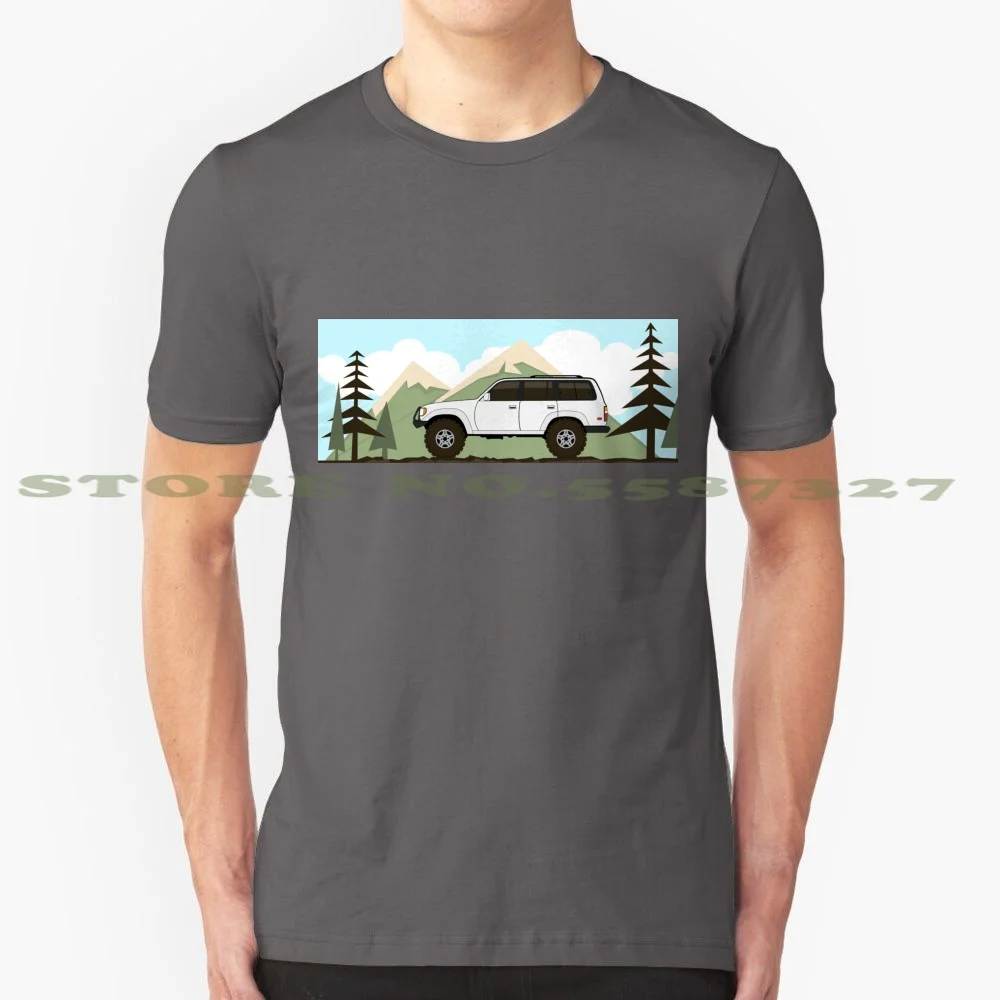 Fj80 Land Cruiser Retro 100% Pure Cotton T-Shirt Fj60 Fj62 Cruiser Vintage 80 Series 4X4 Off Road Outdoor Rustic Overland