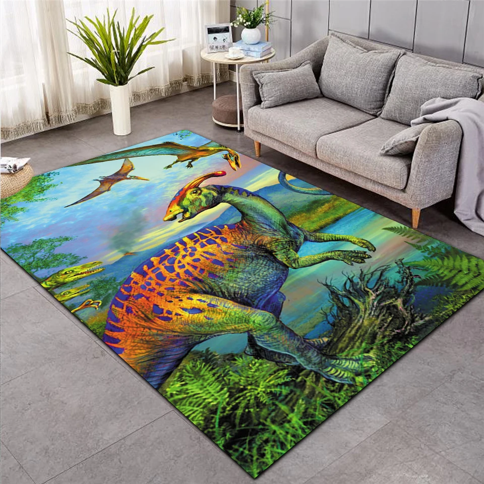 

dinosaur Shaggy Anti-Skid Floor Mat 3D Carpet Non-slip rug Dining Room Living Room Soft Child Bedroom Mat Carpet Home Decor 012