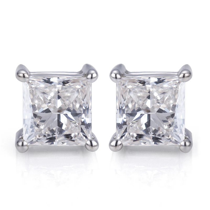 JOVOVASMILE 1pair Real 0.5-1 Carat D Color Moissanite Stud Earrings For Women 100% 925 Sterling Silver Sparkling Wedding Jewelry