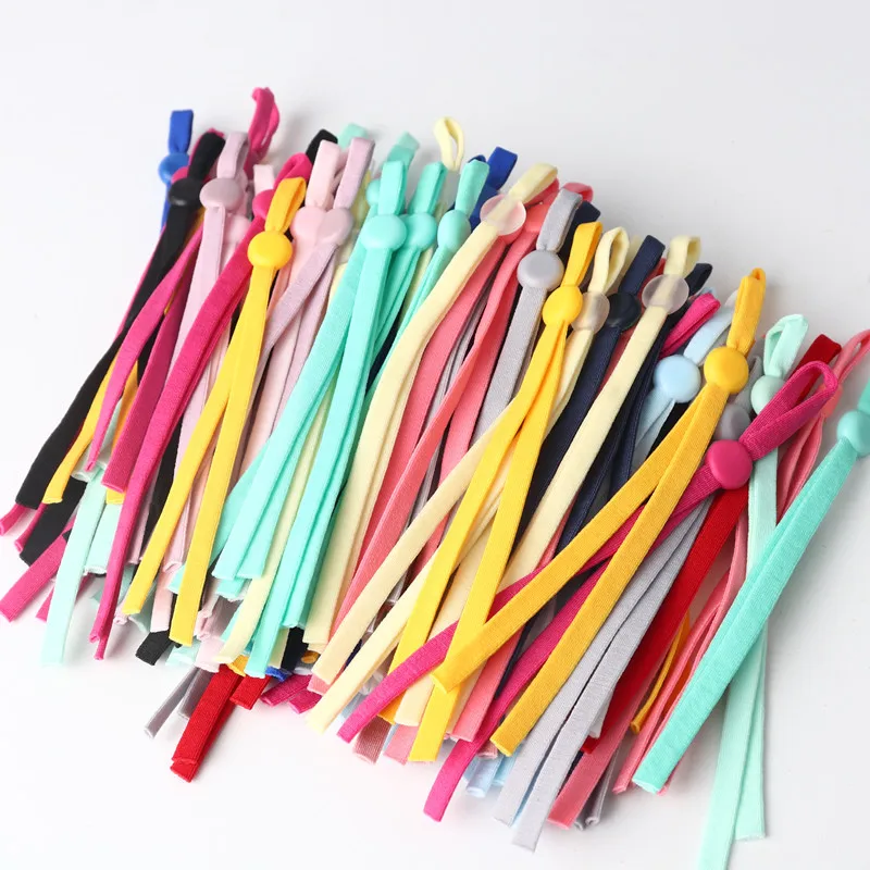 60 Pieces of Color Mask Elastic Band Nylon Elastic Handmade Diy Sewing Accessories Adjustable Mask Ear Rope Material 11-12CM