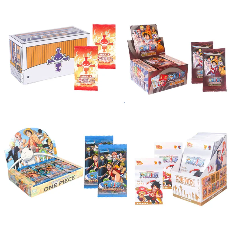 One Piece Anime Figures Bronzing Flash Cards Monkey D. Luffy Collector's Edition Set Collection Cards Toys Gifts for Children