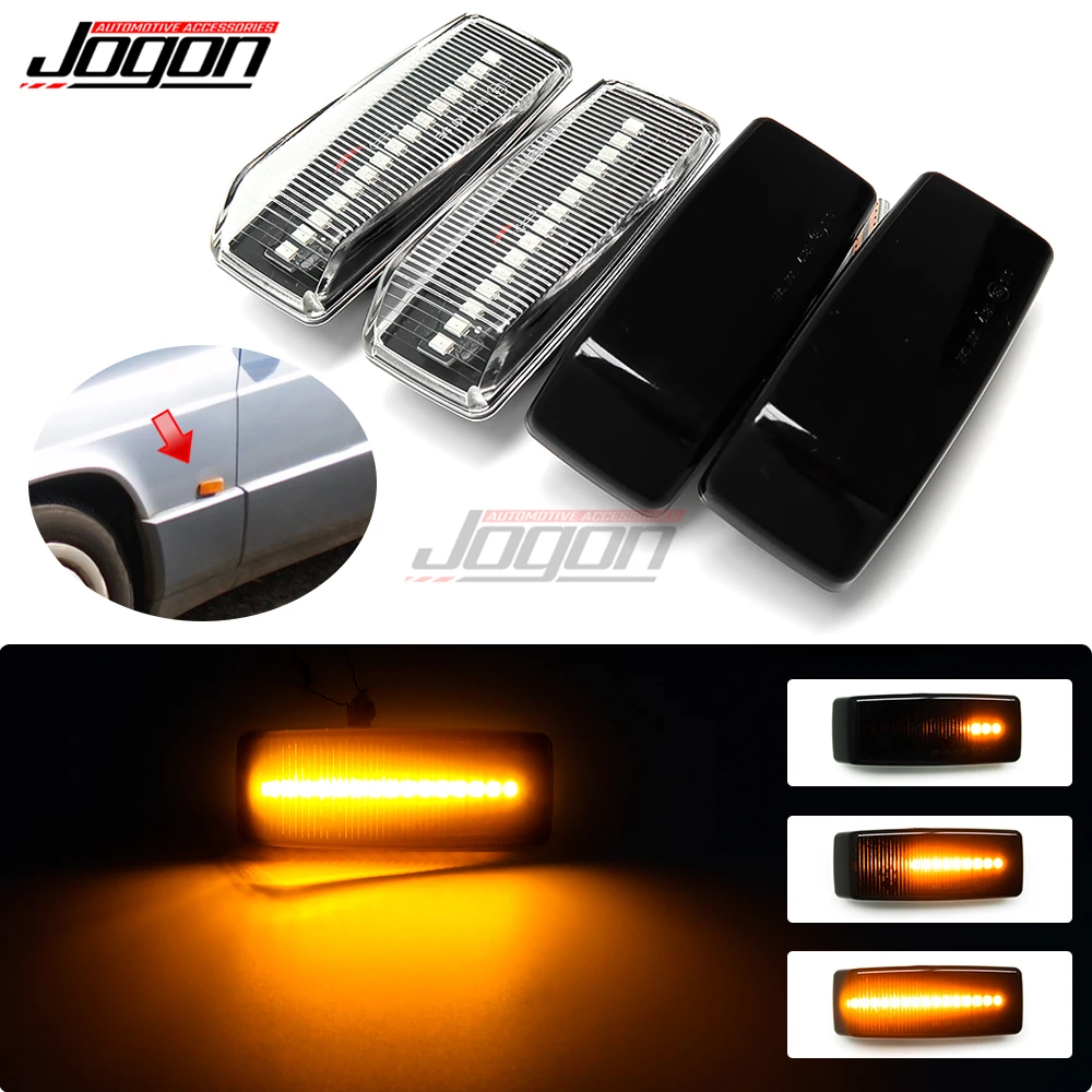 Dynamic LED Side Marker Turn Signal  Light For Mercedes Benz C E S SL Class W201 190 W202 W124 W140 R129