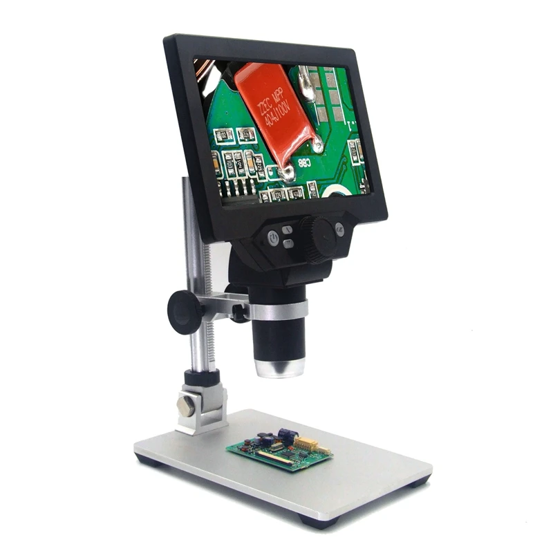 1200X Digital Microscope 12MP Electronic Video Microscopes 7 Inch HD LCD Soldering Microscope Phone Repair Magnifier Metal Stand