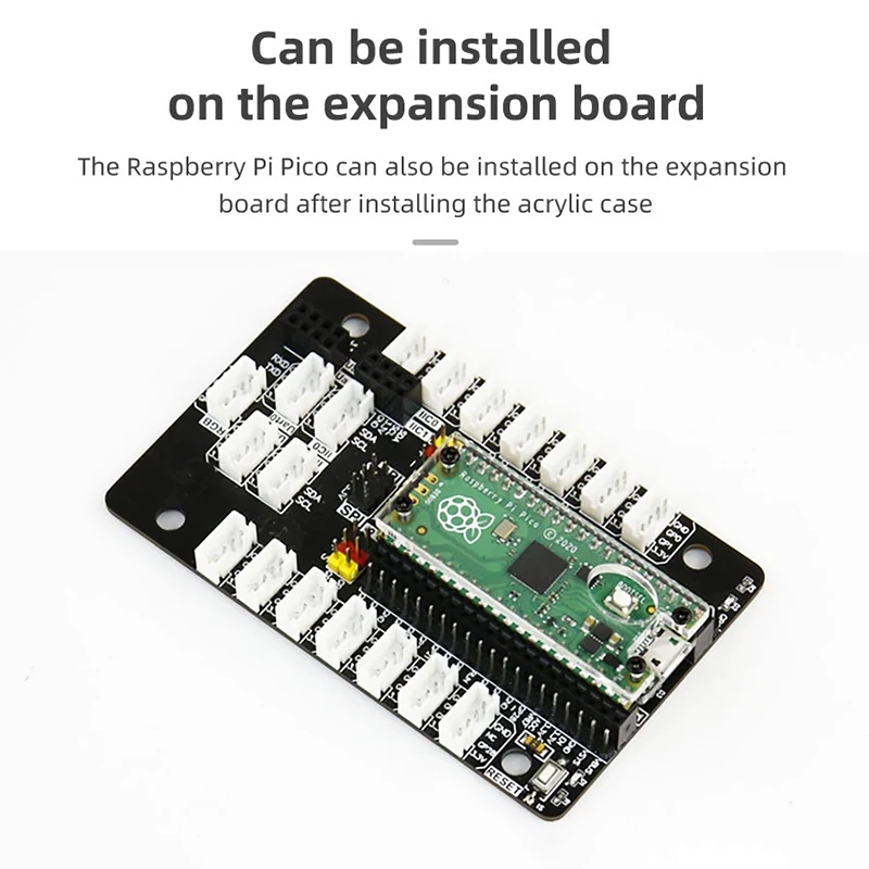 Raspberry Pi Pico Transparent acrylic protective case, Case for Raspberry Pi Pico open - transparent