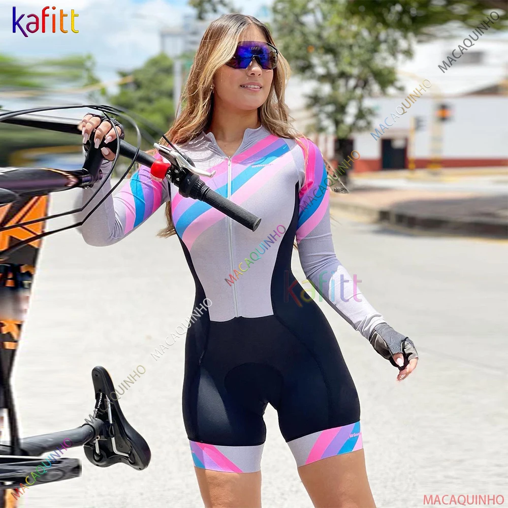 Kafitt Cycling Overalls Women's Long Sleeve Cycling Jumpsuit 2022 Promotion Free Shipping