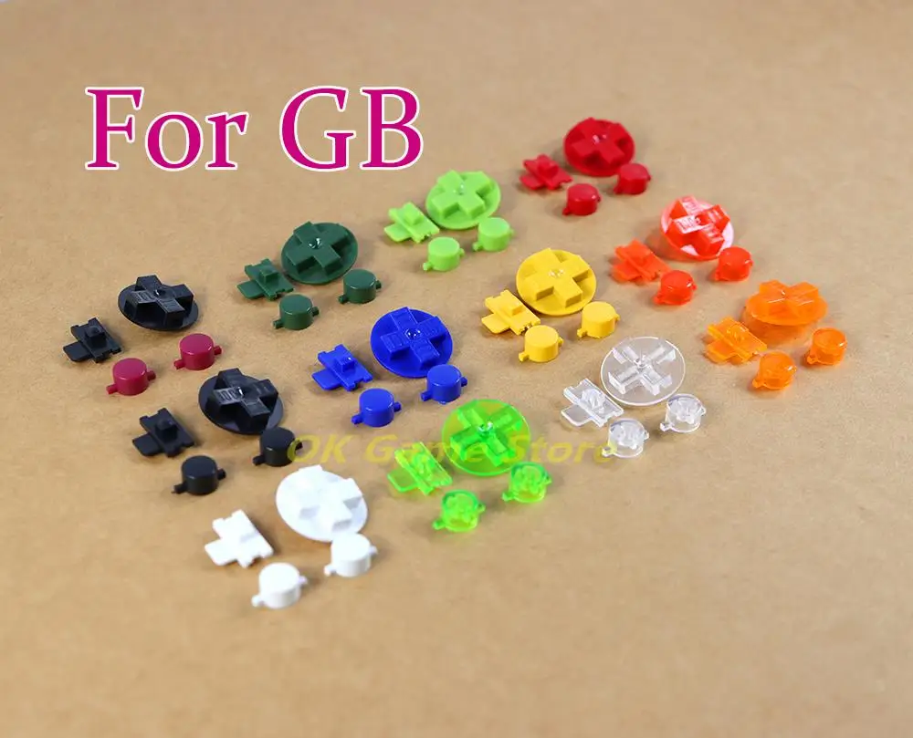 30sets/lot Multi-Color Buttons Set for Gameboy Classic GB Keypads A B buttons D-pad for GBO DMG DIY for Gameboy GB