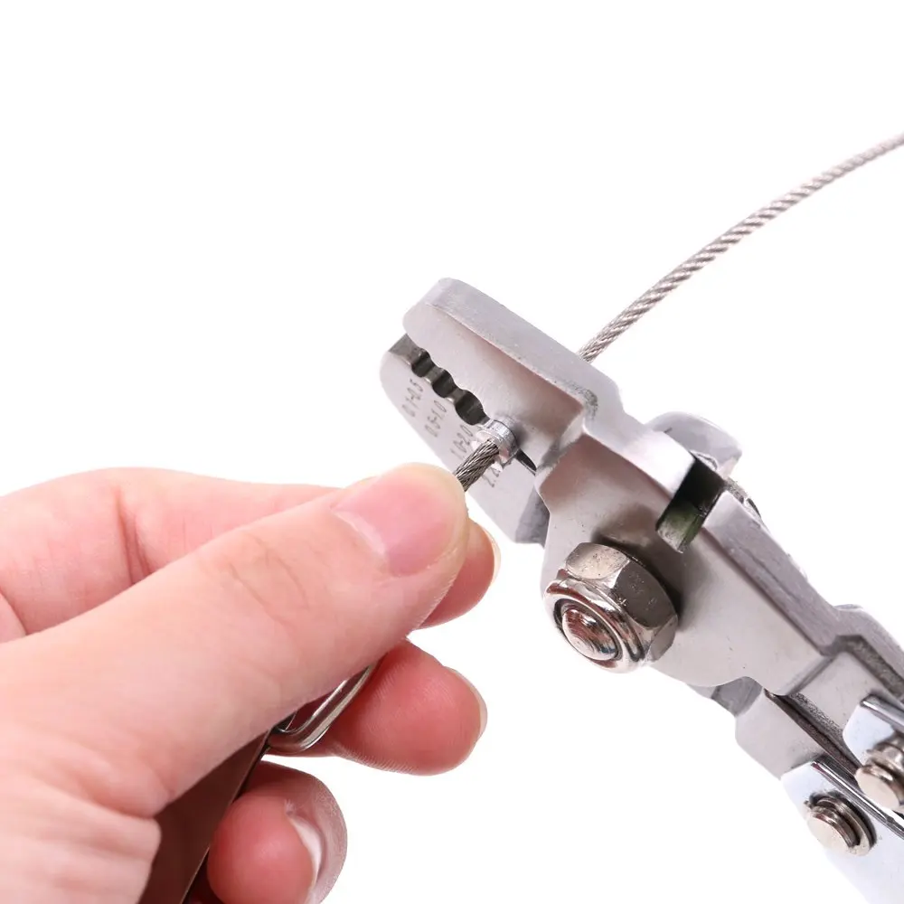 Fishing Crimping Pliers Wire Rope Crimper Hand Crimping Tools Set For Copper And Aluminum Oval Sleeves From 0.1mm-2.2mm