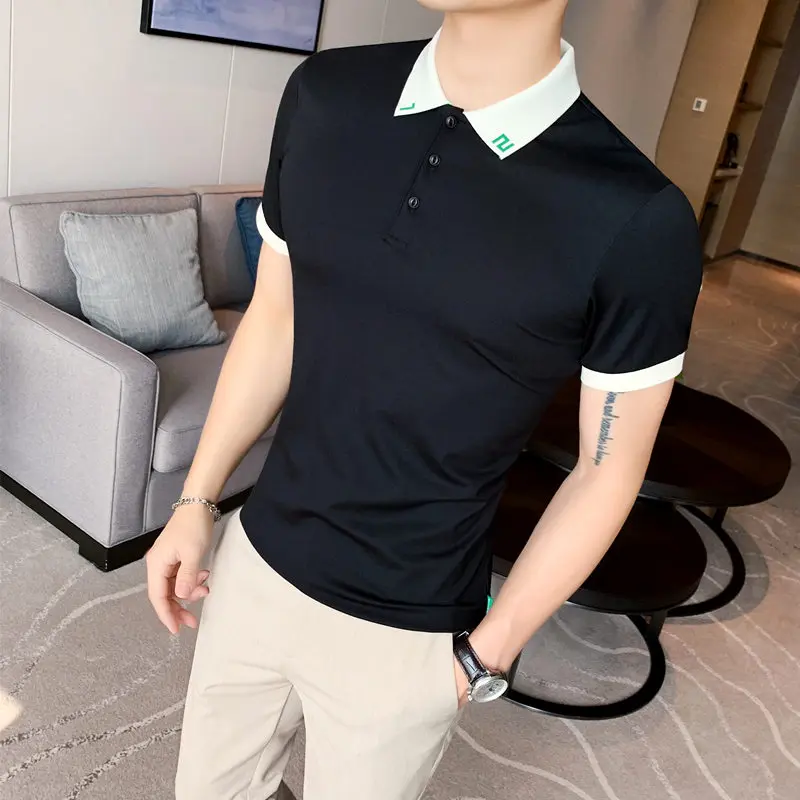 

Short 2020 New Sleeve Polo Shirt Men Slim Fit Men's Polo Shirt High Quality Summer Breathable Casual Polos Para Hombre 4xl-m