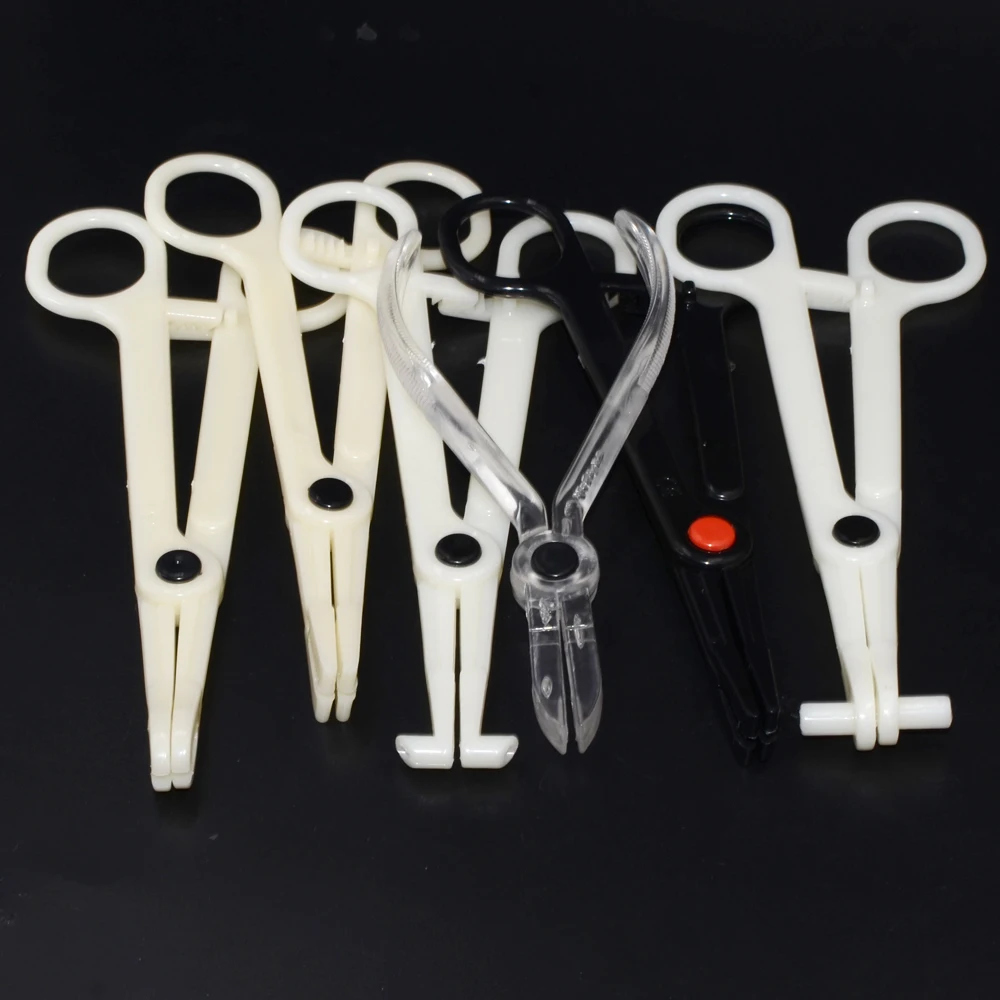 1PC Acrylic Piercing Clamp Ear Lip Navel Nose Round Open Septum Piercing Tools Forceps Plier Clamp Permanent Body Jewelry Tool