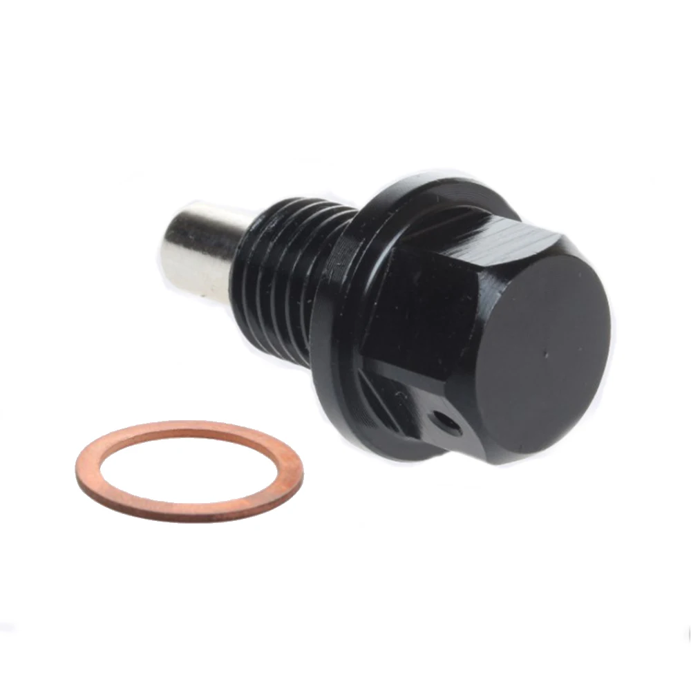 

Black Aluminum Alloy Magnetic Oil Drain Plug Engine Dress Up Oil Sump Drain Plug Nut M12x1.5/1.25/1.75 M14x1.25/1.5 M16x1.5 M20