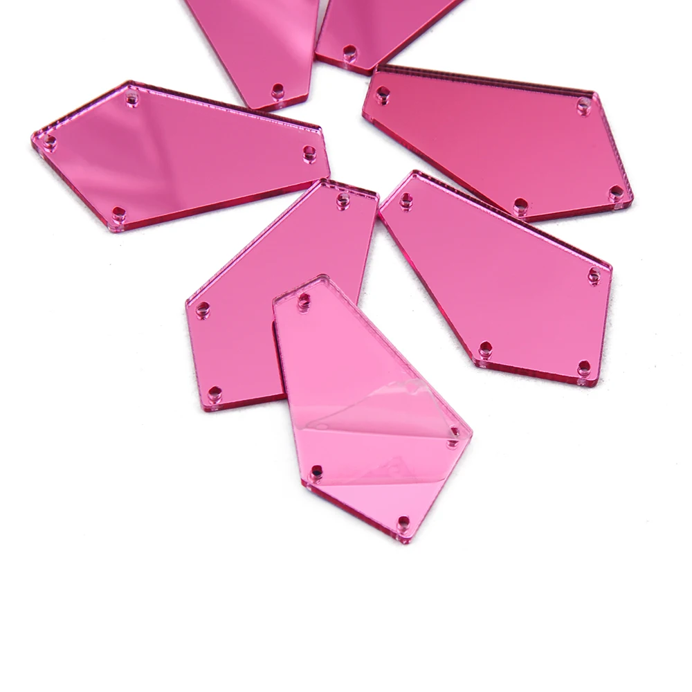 P04 22x37mm 30 Stück Pfeil-Acryl-Spiegel-Strass-Applikationen zum Aufnähen für Handarbeiten – Detail 11