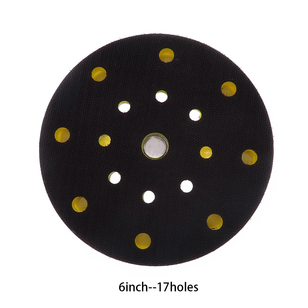 6 "150mm 9/15/17/52 furos lixadeira almofada de apoio gancho & loop lixa almofadas com 5/16"-24 rosca livre de poeira lixa disco titular para mirka