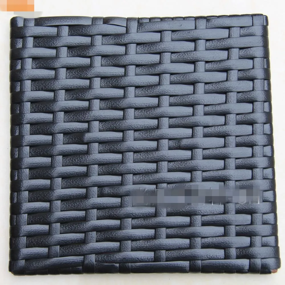 500G 60M Black Color 8MM Imitation Flat Synthetic Rattan Weaving Material PE Rattan For Knit And Repair Chair Table Storage