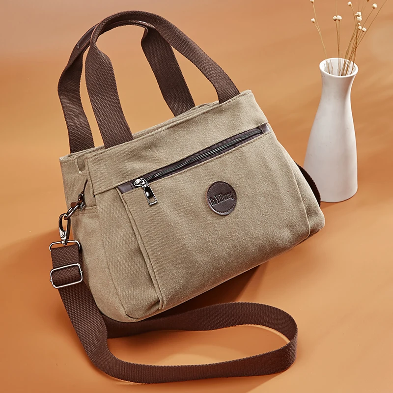 Neue Multifunktions Umhängetasche für Frauen Schulter Messenger Taschen Weibliche Leinwand Handtaschen Mode Große Kapazität Hobos Pack – Detail 5