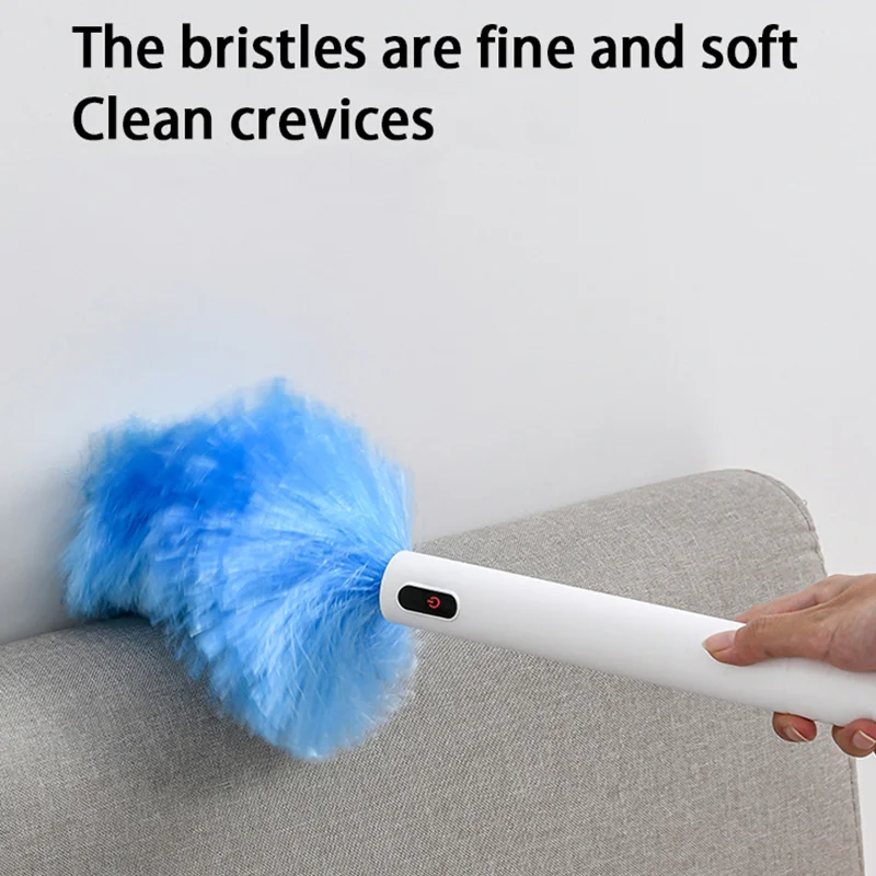 Electric Dusting Duster Household Cleaning Brush Feather Duster 360 Degree Rotating Dusting Practical Furniture Cleaning Tools