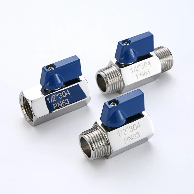 

Stainless Steel Mini Ball Valve Double Inner Wire Double Outer Wire Inner Outer Wire Thread Miniature Water Valve Switch