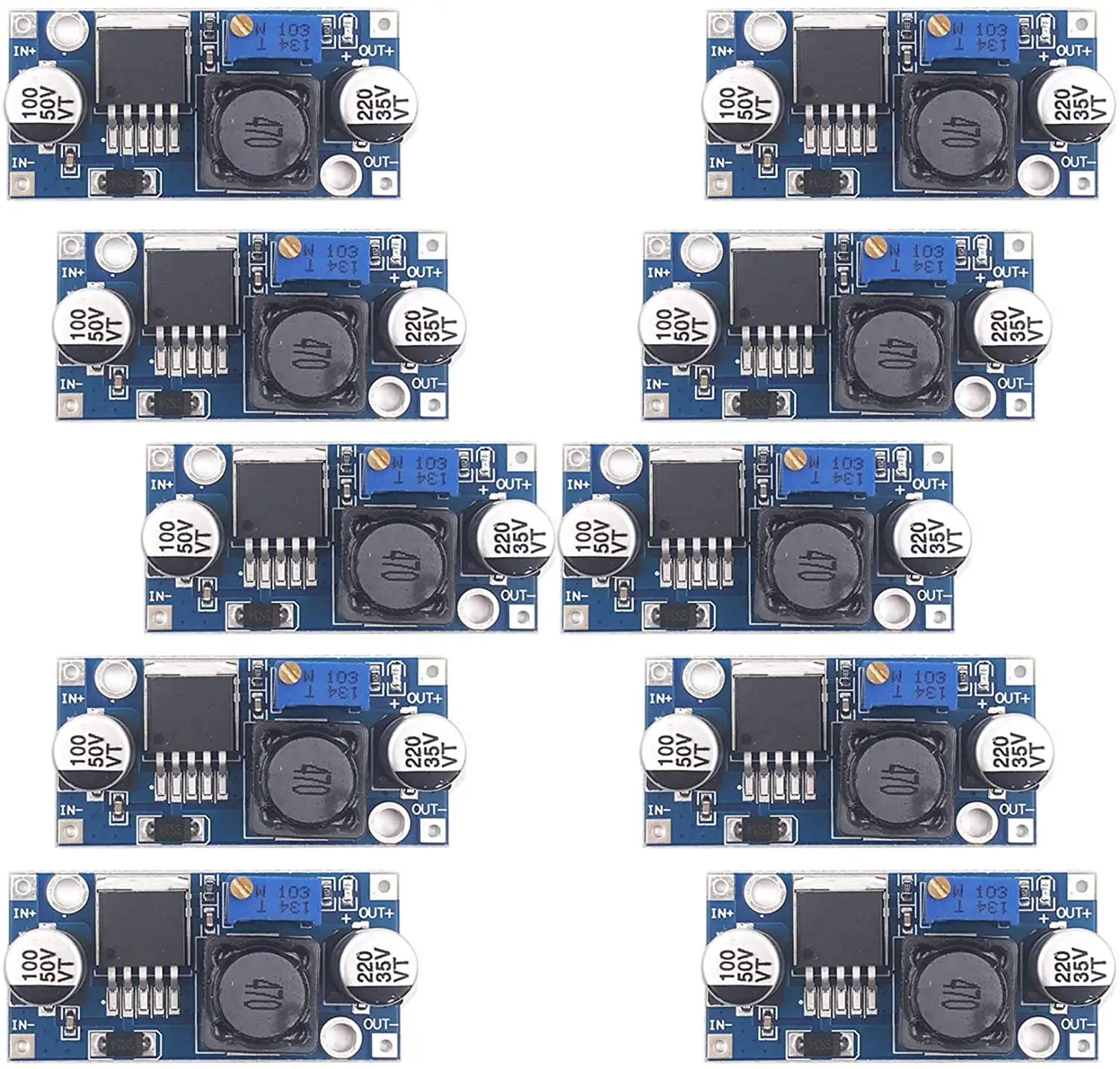 

10 Pack LM2596 DC-DC Buck Converter Step Down Module Power Supply DIP Output 1.25V-30V 3A