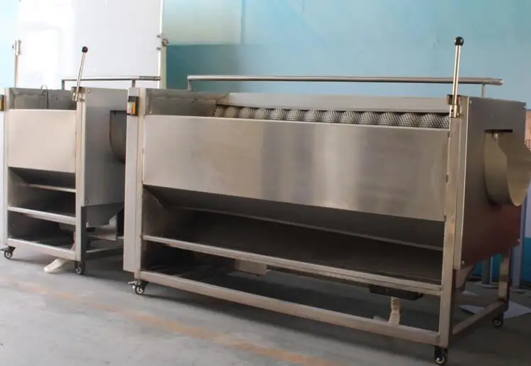 Large output 750kg per hour brush roll washing and cleaning machine stainless steel Potato vegetable peeler