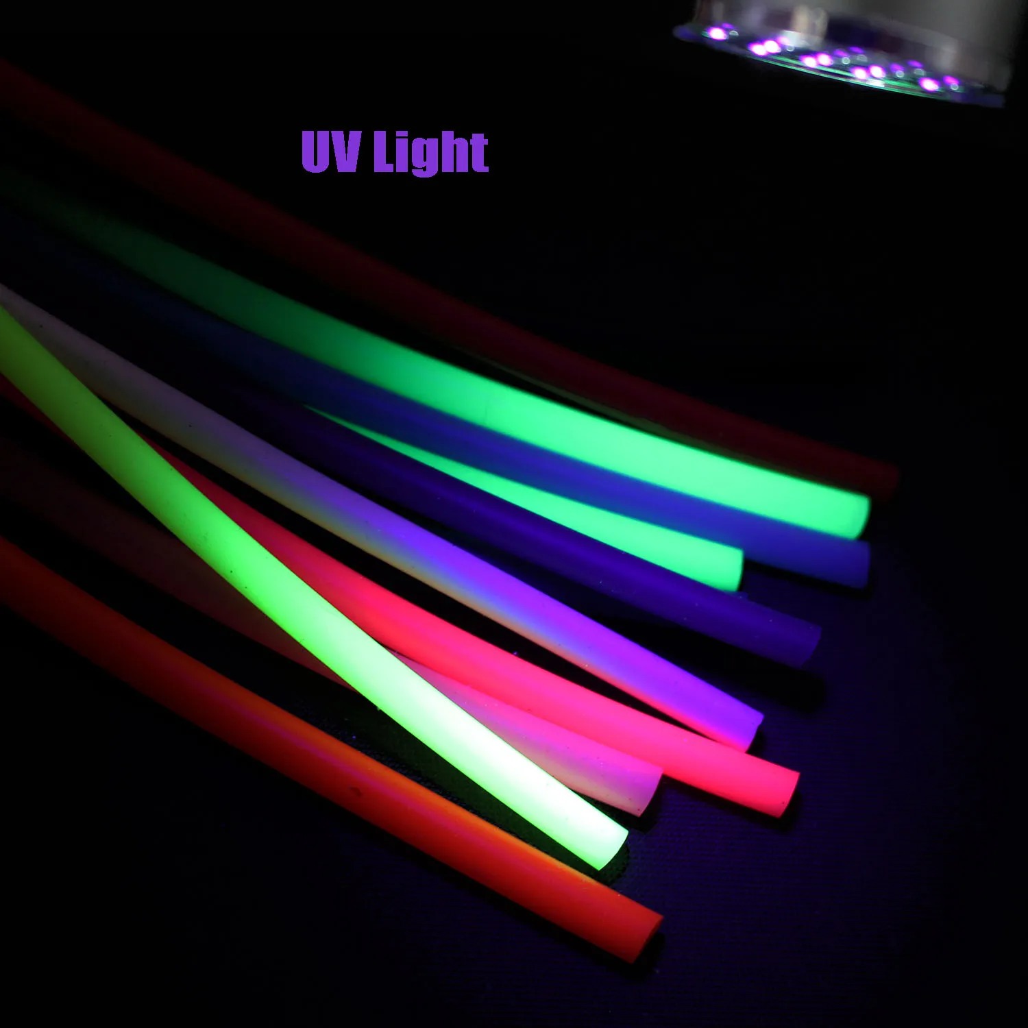 Tigofly 12 pcs 12 colors UV Silicone Tube 3X4mm Soft Flexible Hollow tube 10