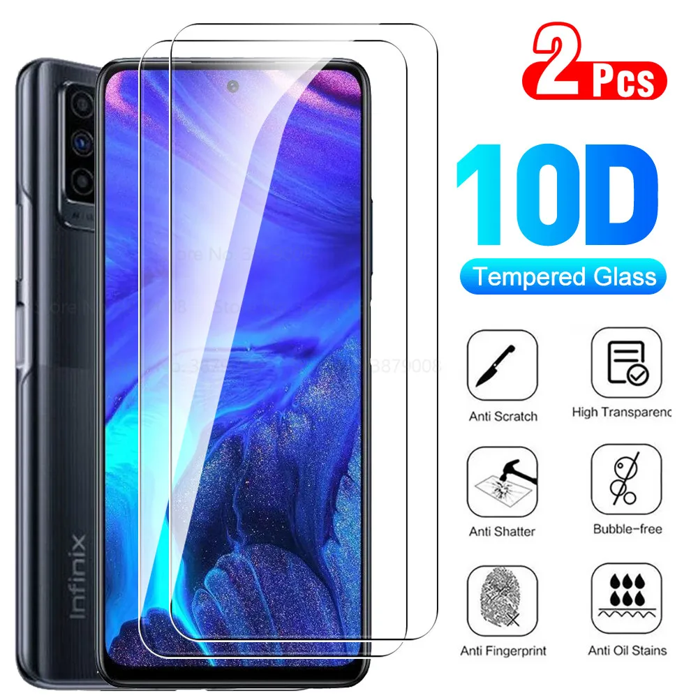 2PCS Protective glass For Infinix Note 10 Pro Phone Screen protector Film For Infinix Note10 Pro 10Pro nfc Tempered Glass Film