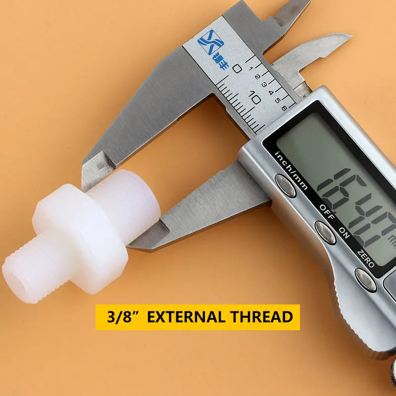 1/4 ''Nam Đến 3/8" Ren Ngoài Ống Nhựa Nylon Đường Kính Thay Đổi 12.5-16 Thẳng Kết Nối Hồ Cá máy Lọc Nước RO