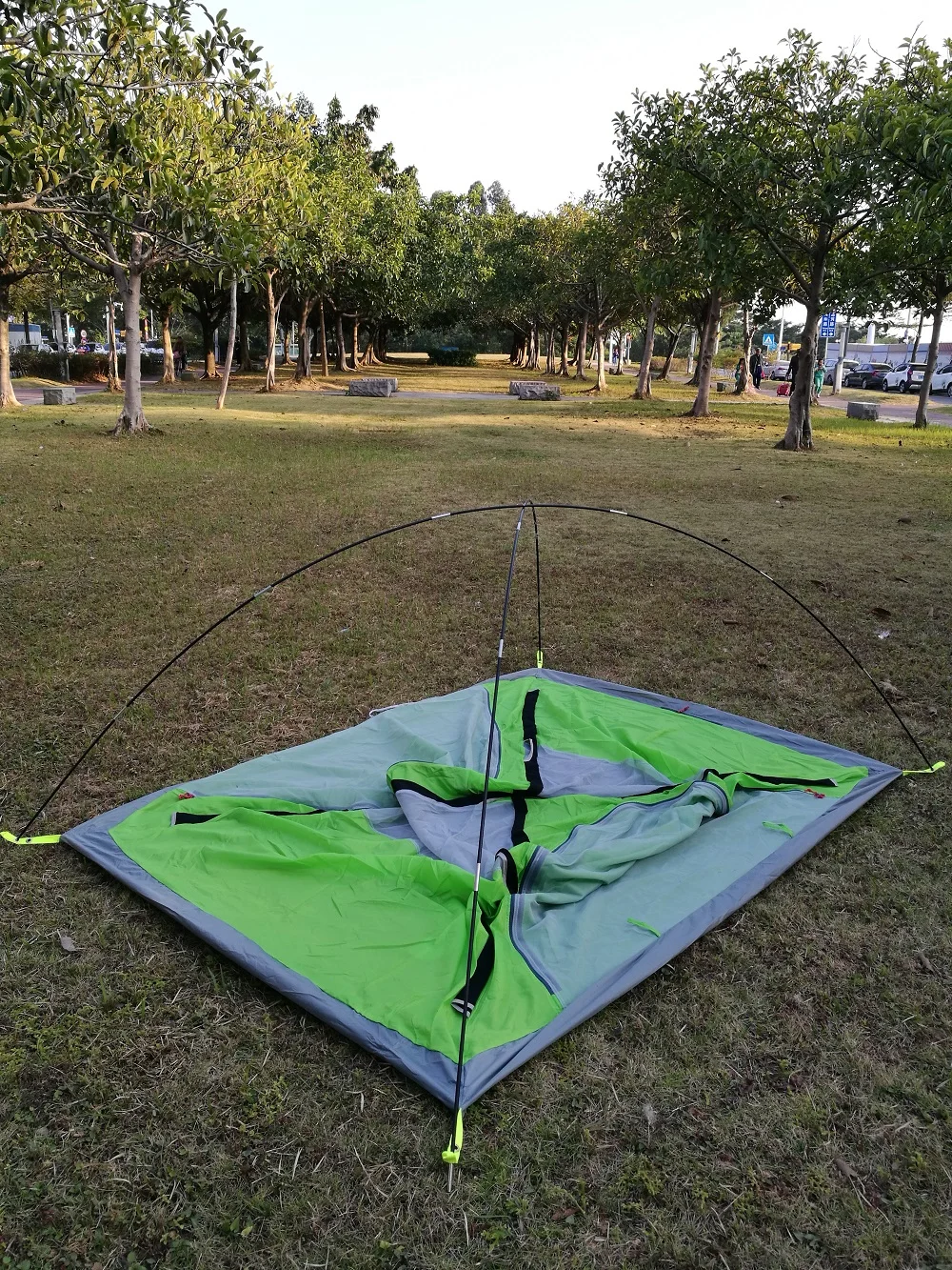 Ultralight Foldable Camping Tent Poles, Titanium Alloy, Mixed Material, Carbon Fiber, 320g per Set