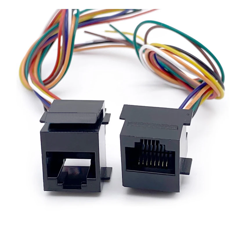 RJ45 with Wire Socket Female 8P8C 648K 8*200mm Network Connector
