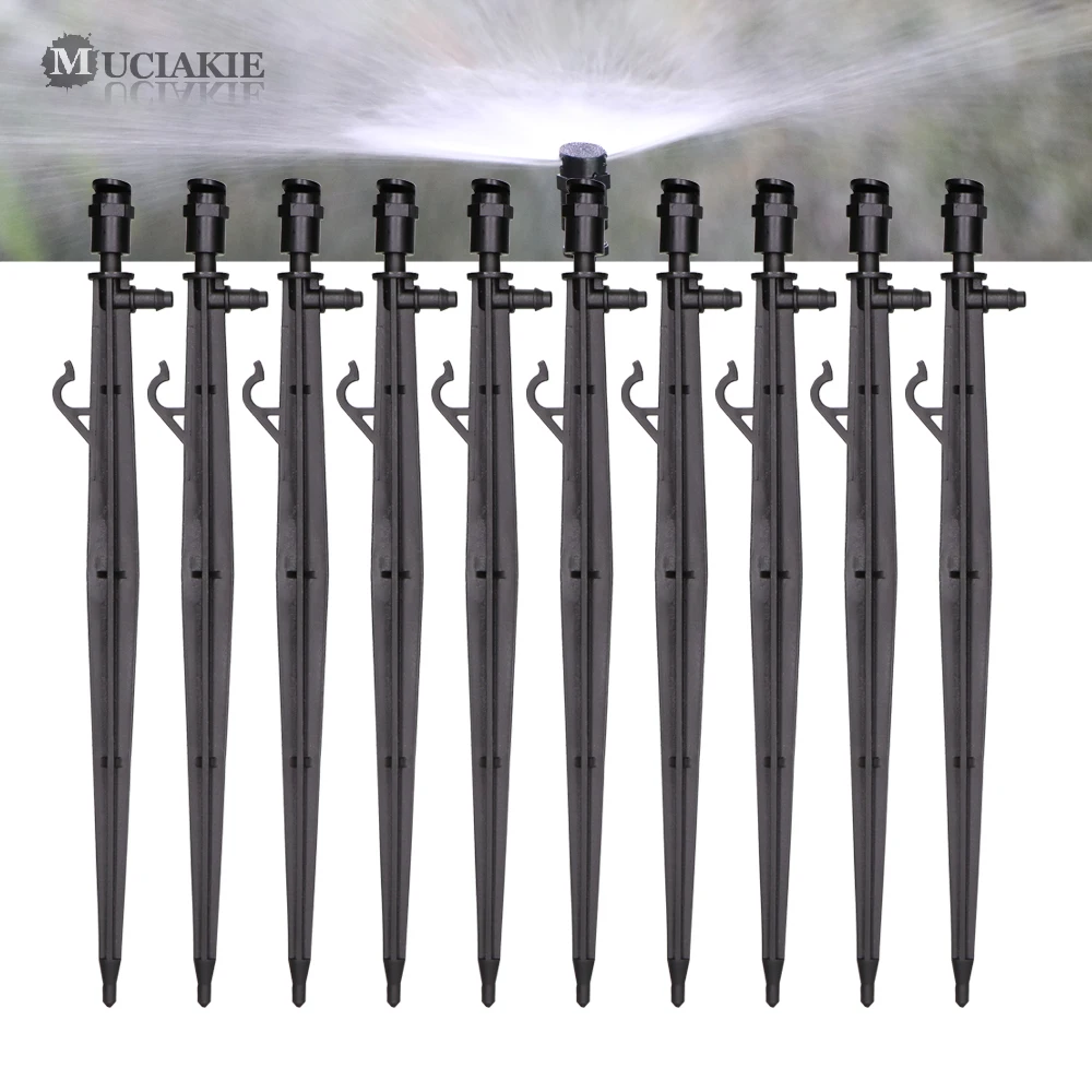 

MUCIAKIE 50PCS 180 Degrees Spray Jet on 22.5cm Spike Garden Irrigation Sprinkler Head Micro Jet Irrigation Water Sprayer Nozzle