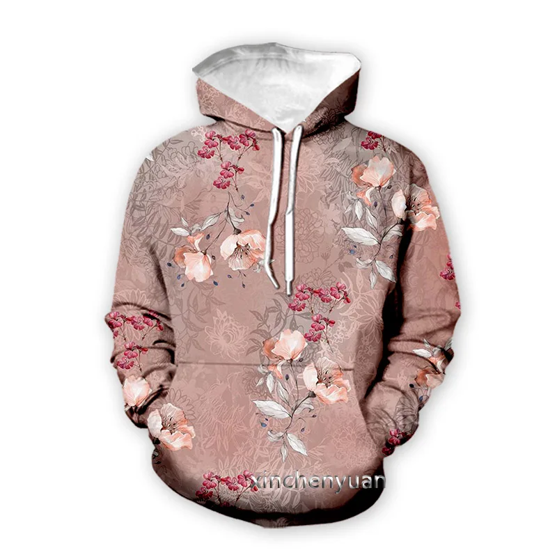 

xinchenyuan New Men/Women's Pretty Little Flower 3D Print Fashion Clothing Street Hip Hop Casual Sweatshirt Hoodies Z67