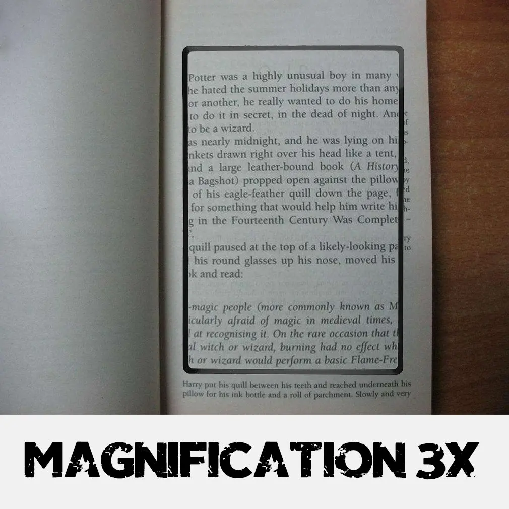 3X Book Reading magnifier 30x19.5cm Page Magnification Convinient A4 Flat PVC Magnifier Sheet Magnifying Reading Glass Lens