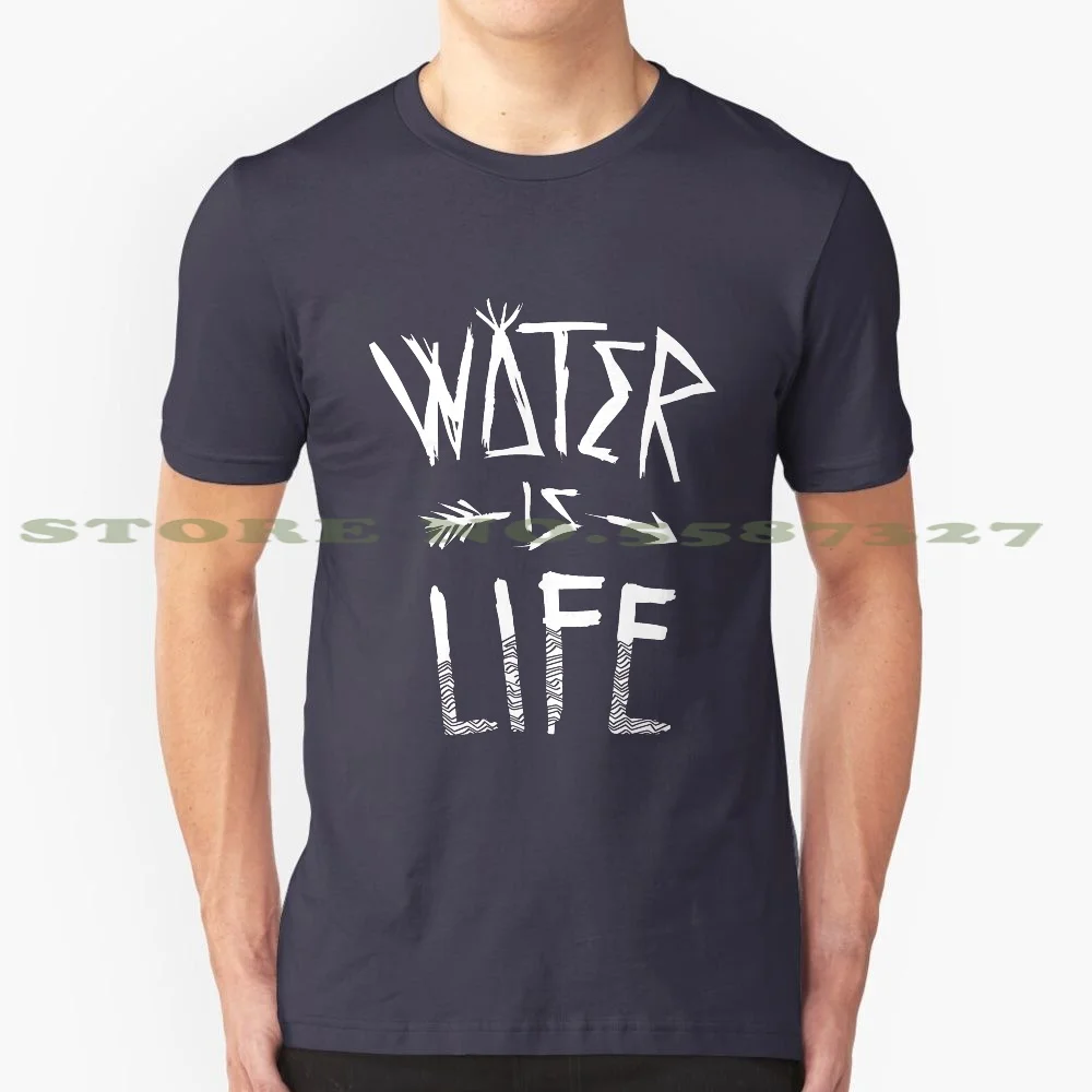 Water Is Life Shirt 100% Cotton T-Shirt Sacred Stone Standing Rock Reservation Sioux Nation Camp North Dakota Love Peace River