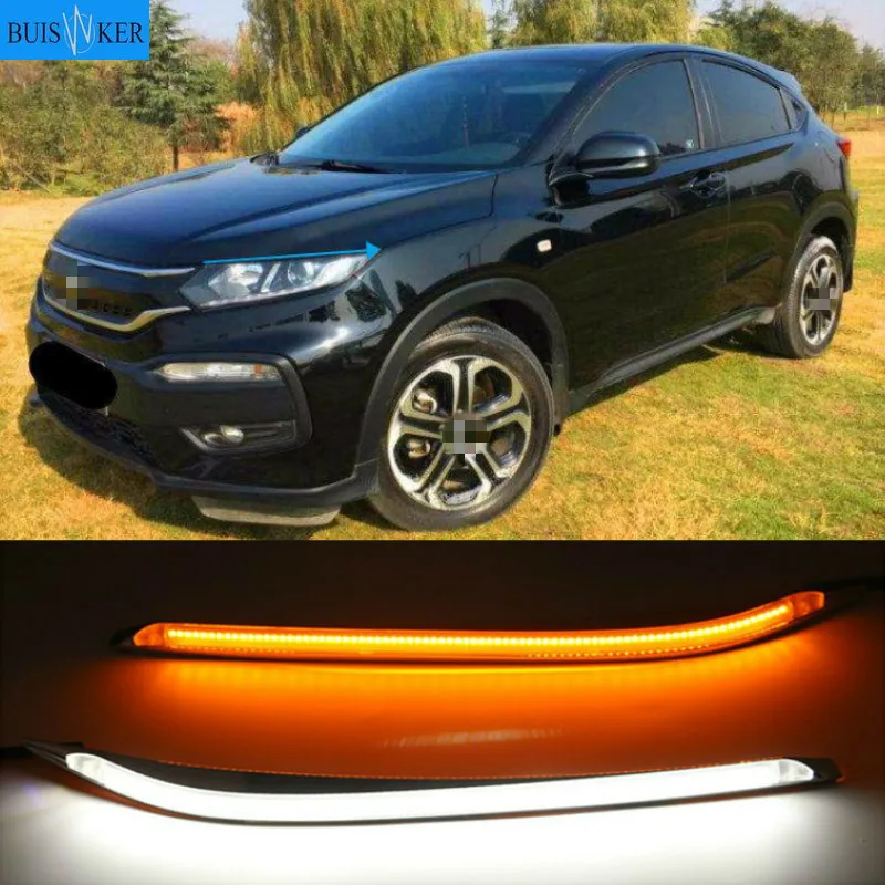 

1Pair LED Daytime Running Light DRL Day Light Front Bumper Fog Light Driving Fog Lamp For Honda XRV XR-V HRV 2015-2017