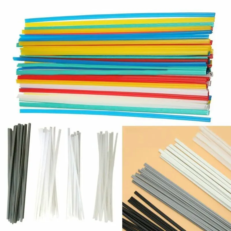 50pcs Plastic Welding Rods Bumper Repair ABS/PP/PVC/PE Welding Sticks Welding Soldering Supplies